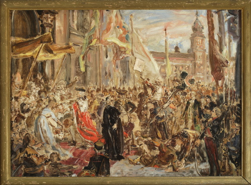 Szkic do obrazu "Konstytucja 3-Maja", Jan Matejko, olej, 1890, zb. Muzeum Narodowe w Warszawie