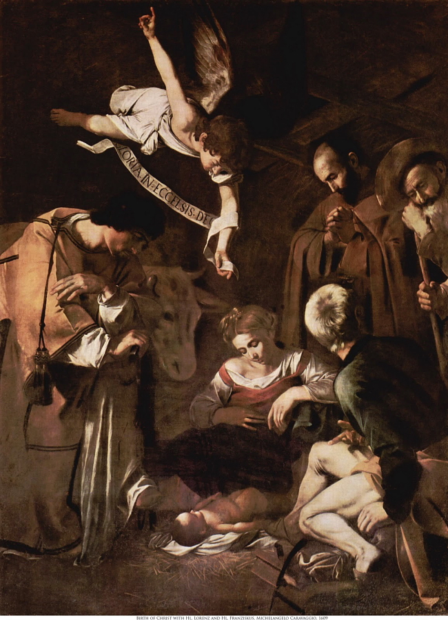 „Boże Narodzenie”, rok powstania: 1609, autor: Michelangelo Caravaggio